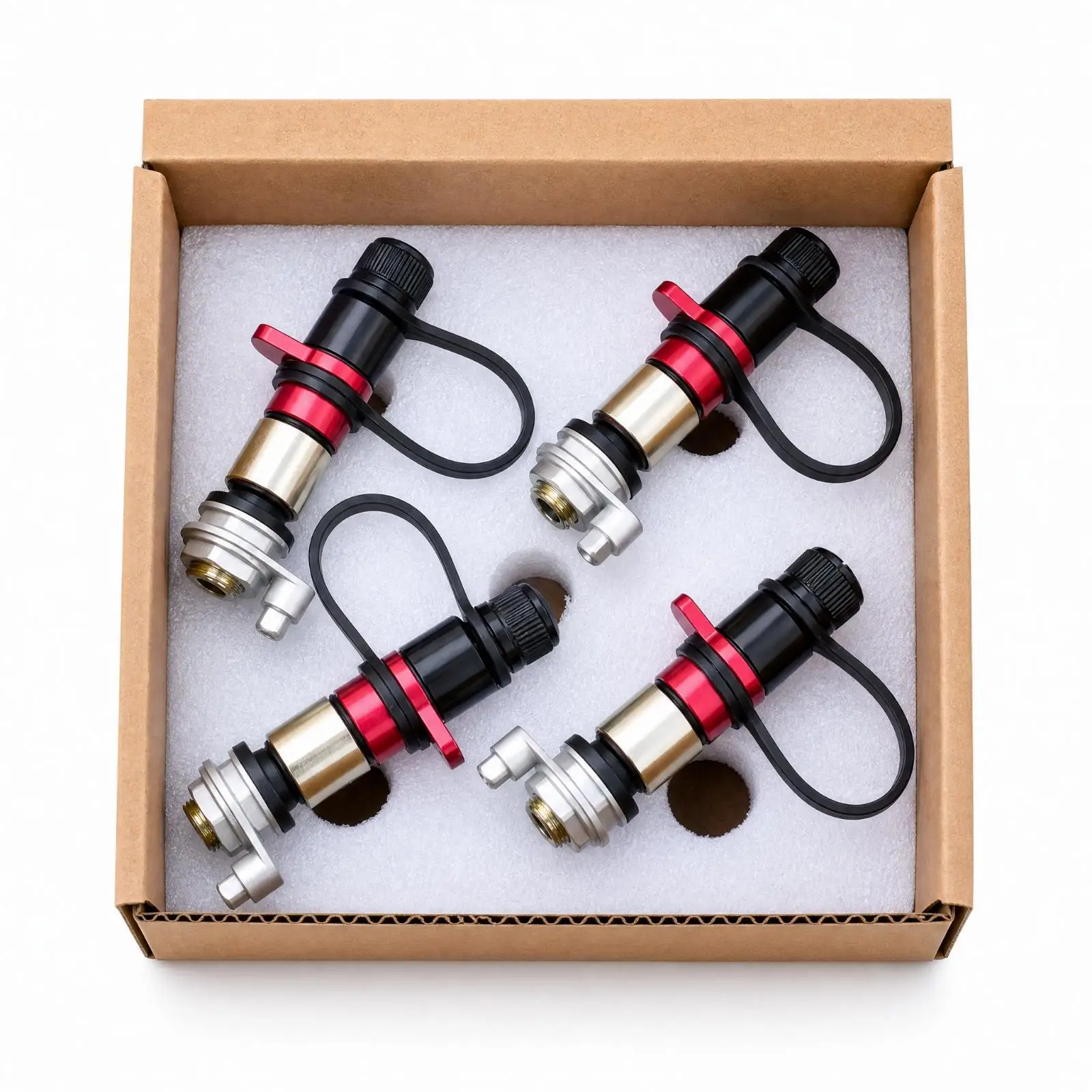 4 Pieces Air-down Deflation Port Nozzle Compact Lever-Operated Tire Deflator for