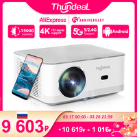 ThundeaL Portable Mini Projector TD92 Pro FHD 1080P Full HD Beam 4K Video WiFi Android Projector TD92Pro 3D Movie Home Theater