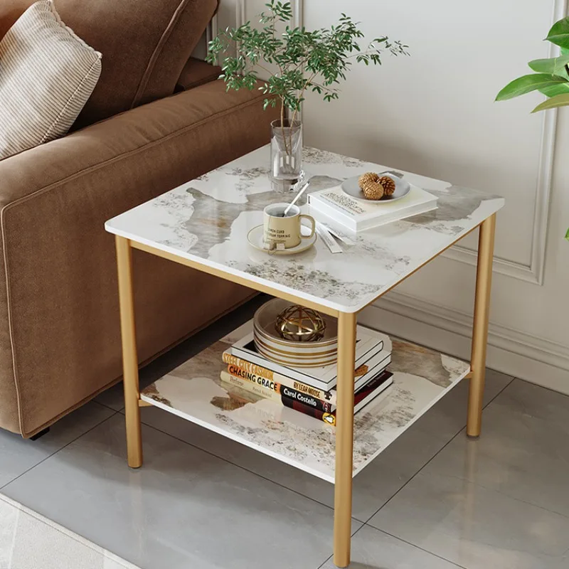 

Sofa slate side table 2025 new modern light luxury high-end feeling living room side table creative minimalist side table