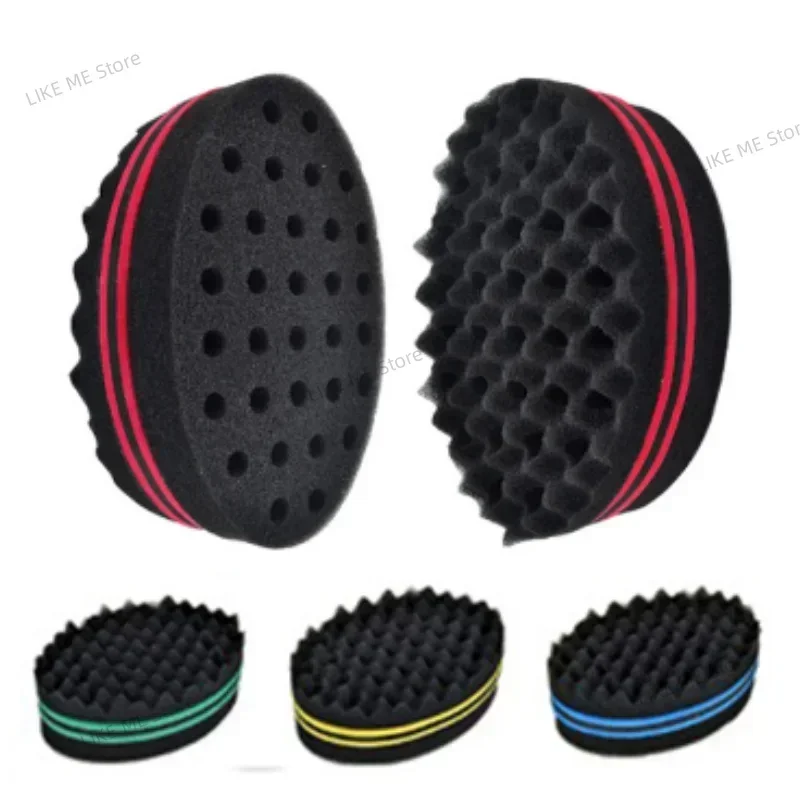 미용실 Double Sides Magic Twist Hair Brush Sponge for Natural Hair Hair Curl Afro Coil Wave Dreads Sponge Brush peluquería