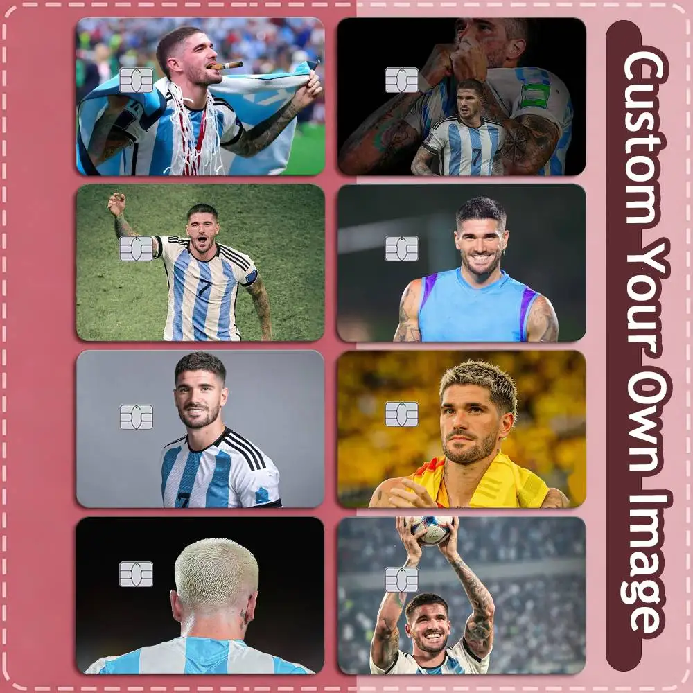 R-Rodrigo De Paul  Credit Card HD Stickers Small Chip Waterproof Sticker Game Card Decal Gift