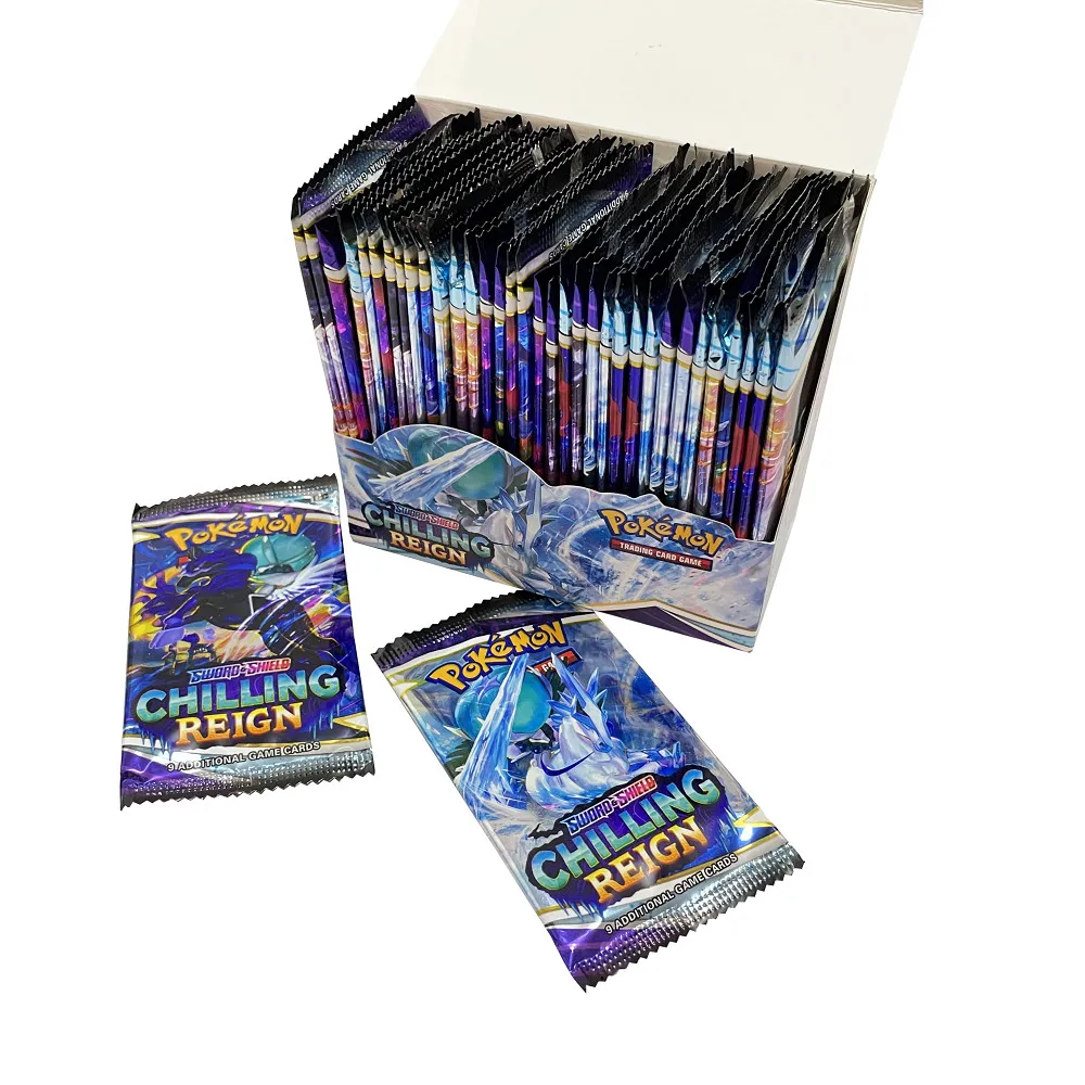 324Pcs English version Pokémon TCG: Sword shield Chilling Reign Booster Box Pokemon Cards 36 Pack Box