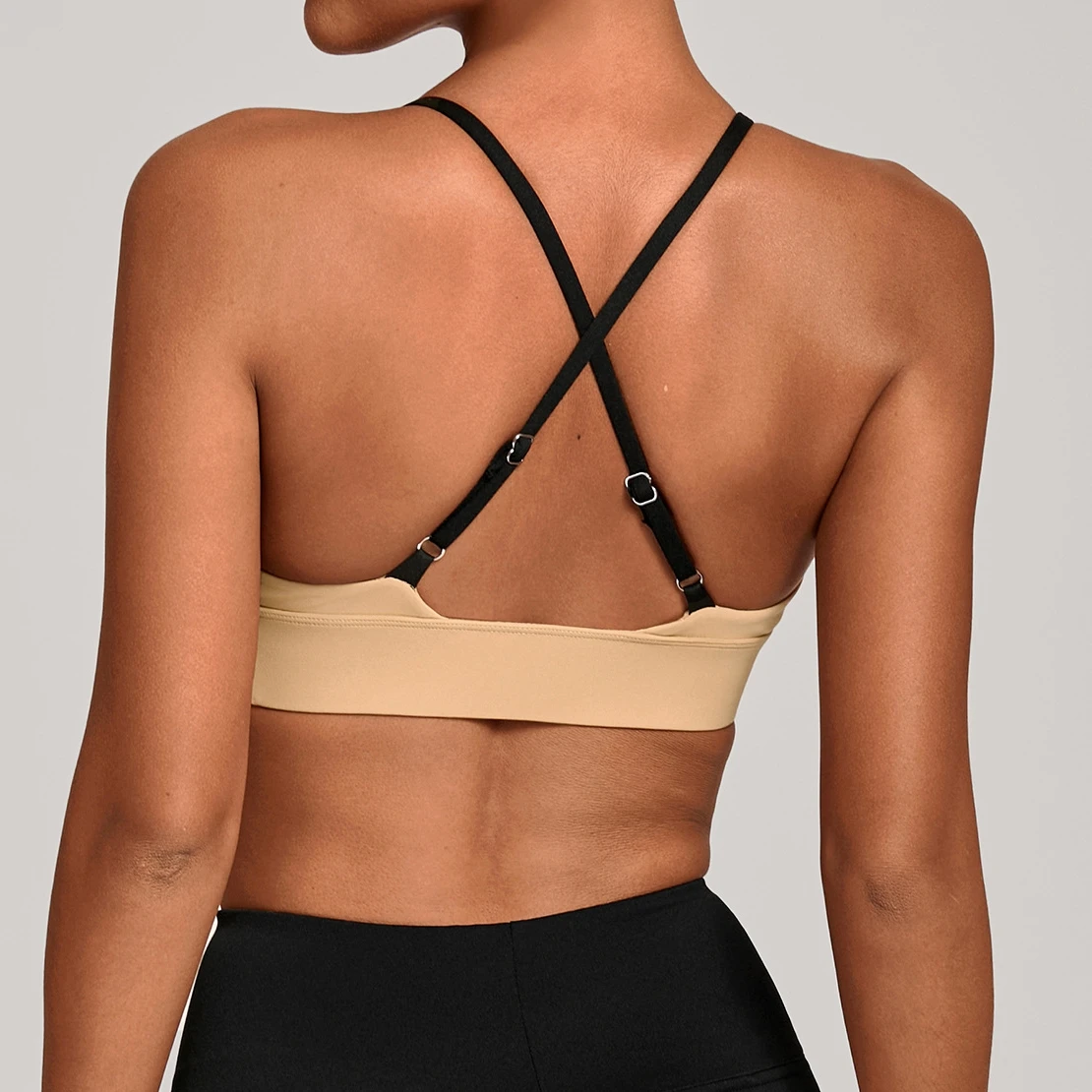 Sports Bra Push Up Yoga Gym Top Woman Workout Clothes Patchwork Activewear Pilates Clothing Sportswear Khaki Red White Black New