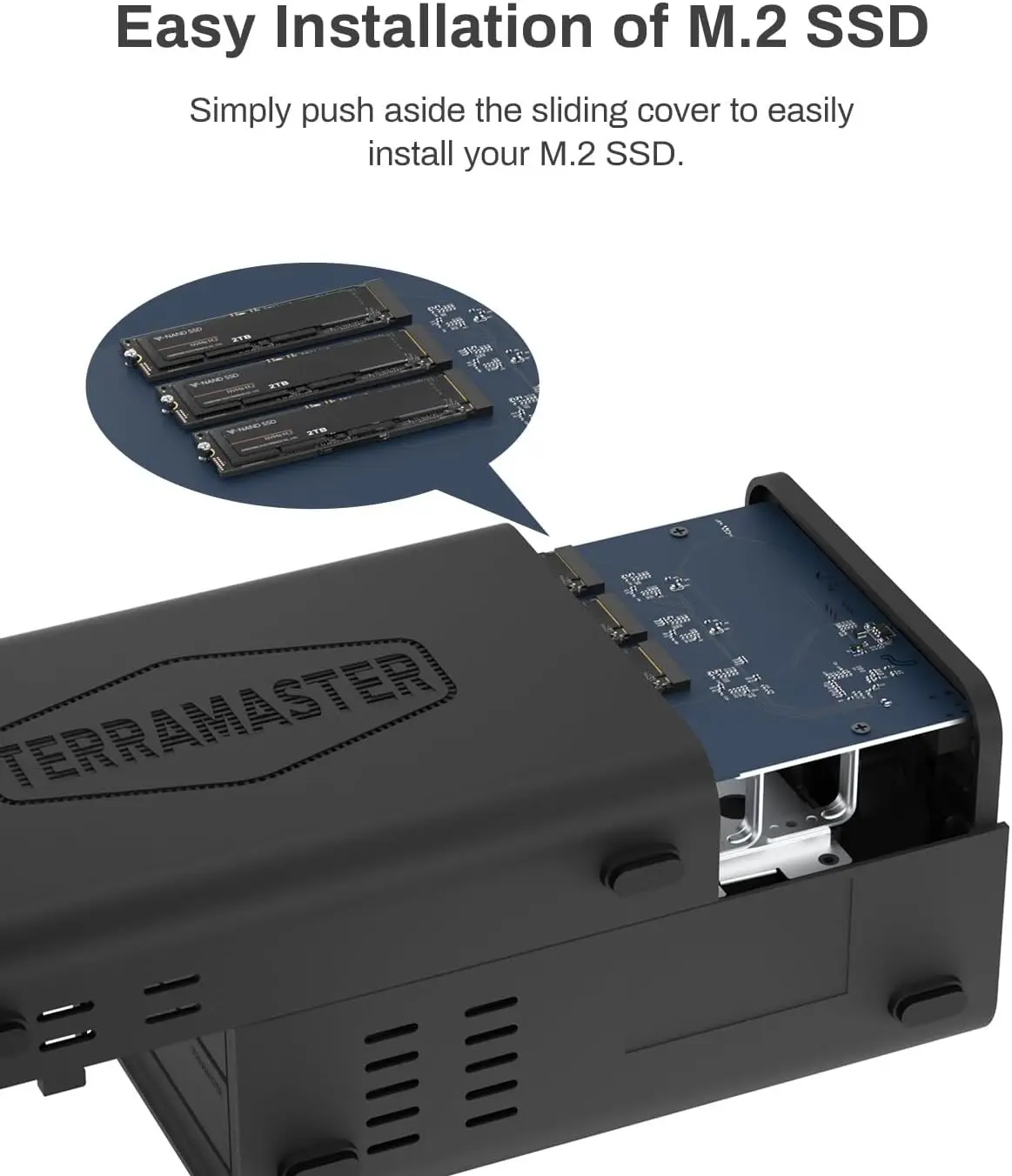 TERRAMASTER D5 Hybrid HDD NVMe Enclosure USB 3.2 Gen 2 10Gbps Type C 5Bay USB Exclusive 2+3 RAID Hybrid Disk Array (Diskless)