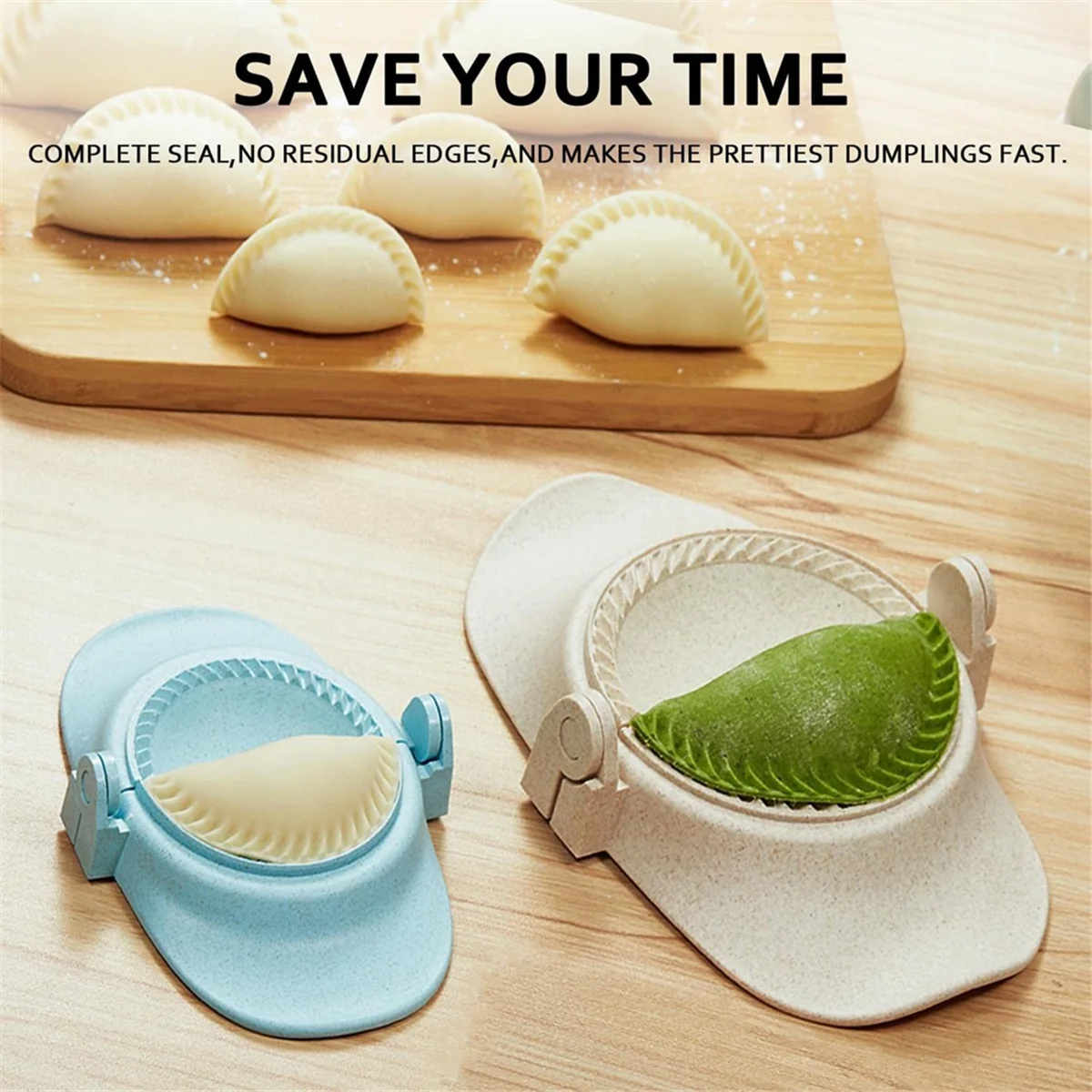 

Empanada Maker Press, 6 Inch Extra Large Dumpling Maker Set with Dough Cutter, Dumpling Mold Set for Pierogi, Pastelitos ST