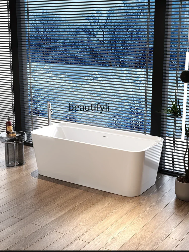 Bathroom Independent Acrylic Bathtub Bathroom Household Hotel B & B Square Simple Small Apartment Bathtub