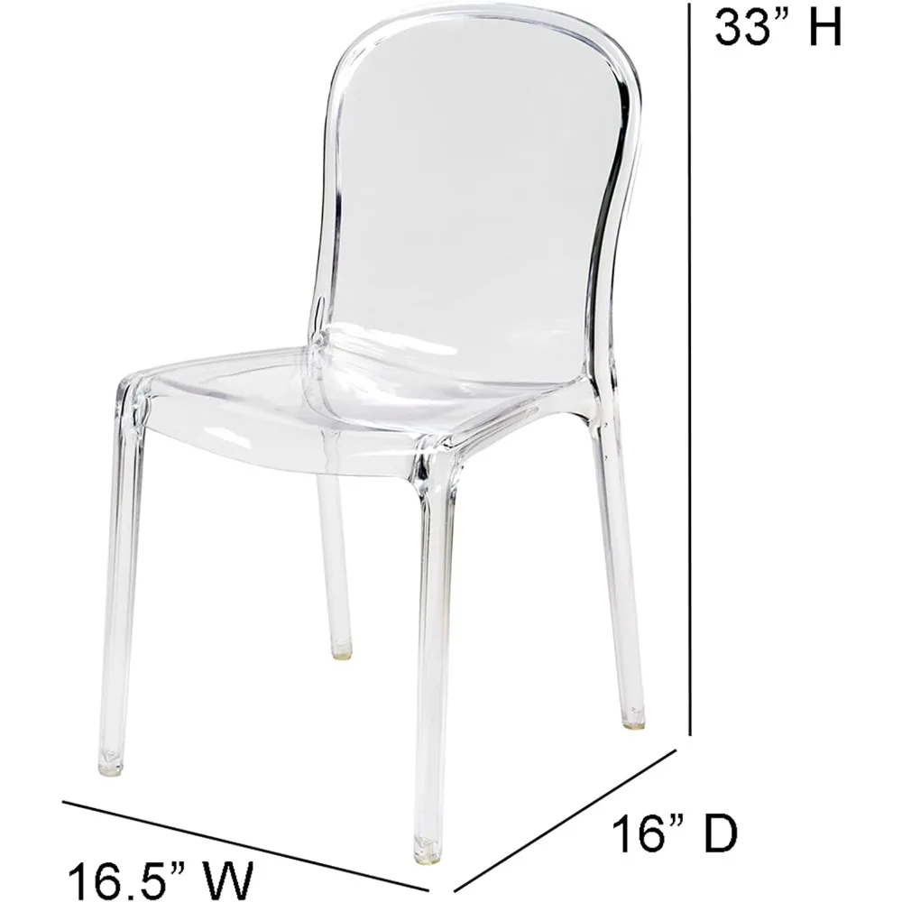 Prodotti per sedili commerciali Sedie Genoa in policarbonato, trasparenti