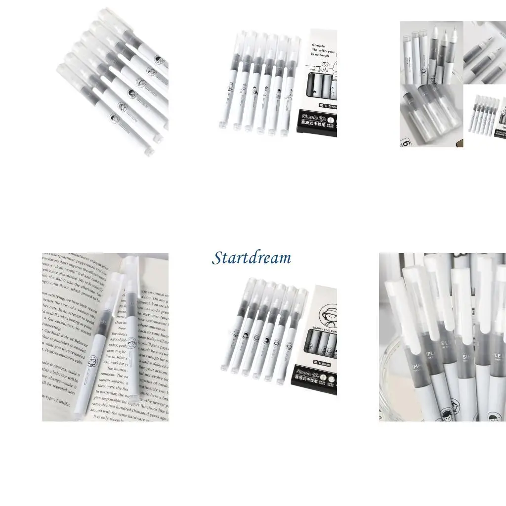 

6 шт. 0,5 мм гелевые чернила.