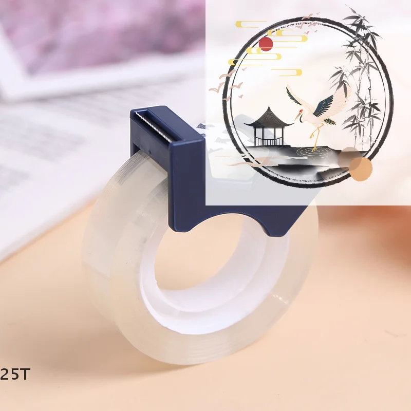 50*12mm Writable Invisible Correction Tape Stationery Adhesive Tape With Cutting Tool