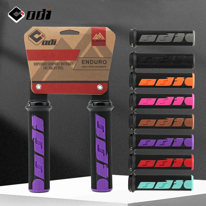 

ODI RG98 Grips Lock-On Handlebar Mtb Cuffs Anti-Slip Shock Absorption Bike Grips Silicone Downhill Bicycle 22.2Mm Handle Grip