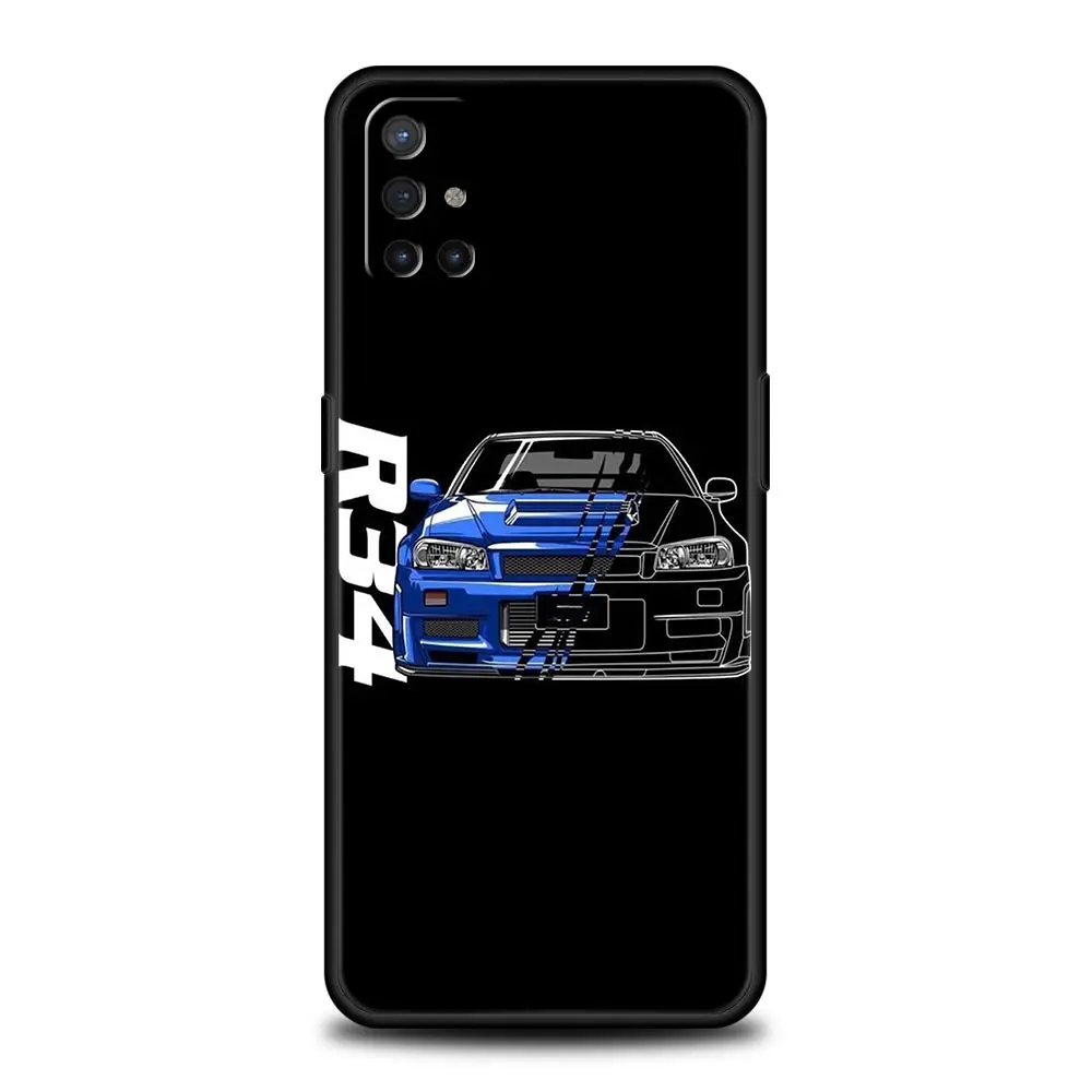 JDM نوع R سيفيك الرياضة حافظة هاتف السيارة ل OnePlus 12 11 10 9 8 7 7T Pro 12R 10R 9RT 9R 8T Nord N100 N200 N10 2T CE 2 5G غطاء #4