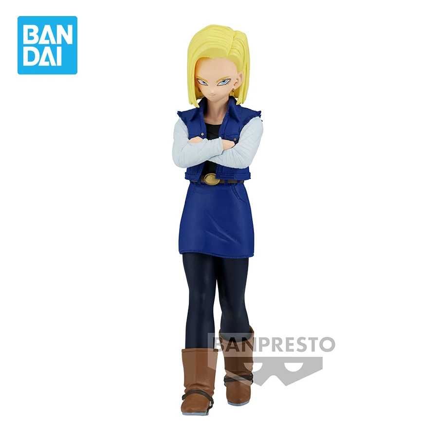 Original BANDAI Dragon Ball Z THE SOLID EDGE WORKS Lazuli ANDROID 18 Lapis Anime Figure Toys PVC Model Collection Doll