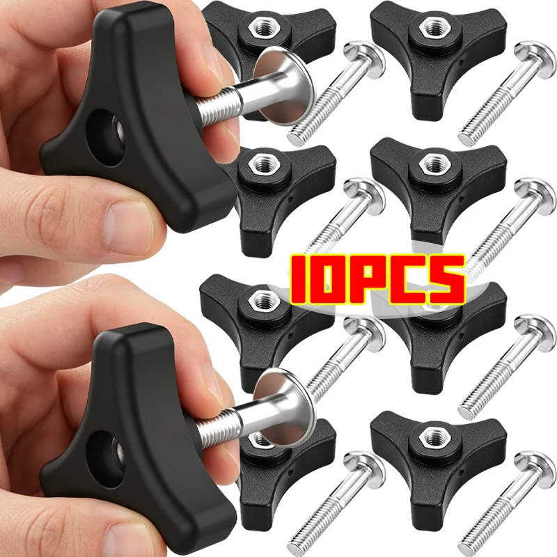 10/1Pcs Plastic Lawn Mower Handle Screw Nut Triple-Cornered Replacement Knob Handle Kit Replacement Parts Home Garden Supplies