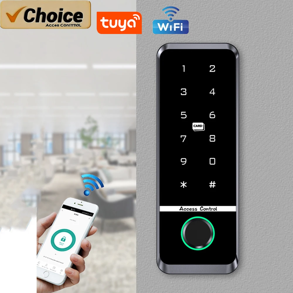 

EM/M1 Dual-Frequency Tuya Smart Access System - Biometric Fingerprint & RFID Gate Lock with IP65 Waterproof Keypad (Commercial)