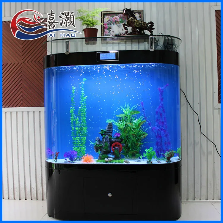 

Круглая перегородка с большим экраном, экологический аквариум, среднее ультрабелое стекло