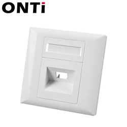 ONTi-Fiber Wall Socket Plate, SC LC ST Optical Fiber Panel Faceplate, Outlet Plug 86 Type, 10 PCs/Lot