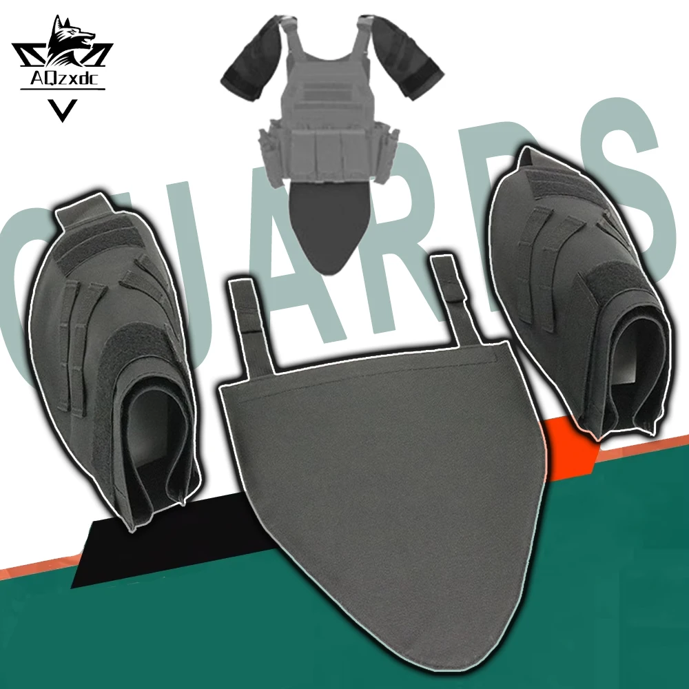 

Tactical COD Equipment Guards 2 Molle Shoulder Pads 1 Crotch Pad Shoulder Guard Crotch Guard Three-piece Set for CS Cosplay