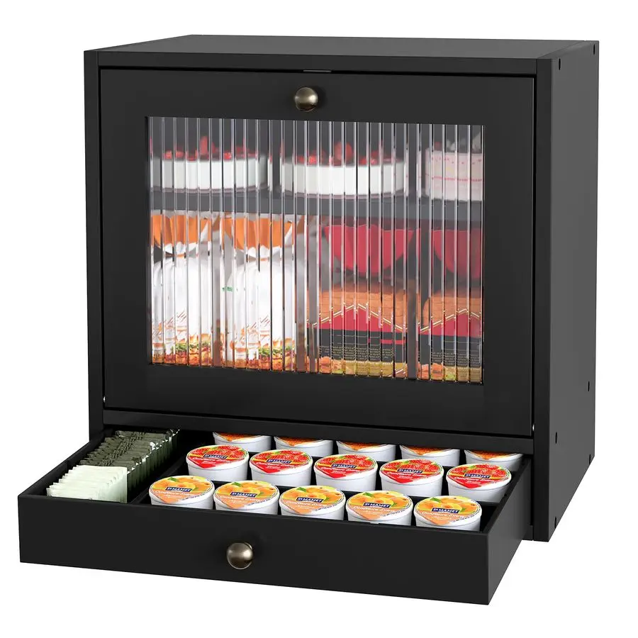 

Bread Box for Kitchen Countertop, Large Capacity with Ventilation Holes Adjustable TieredShelf, Vintage Farmhouse Breadbox with