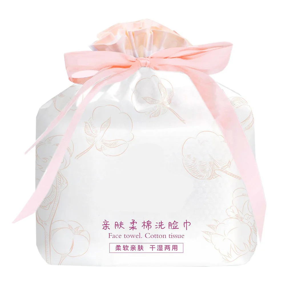 1Pack Thickened Face Cleansing Tissue Disposable Washcloth Makeup Remover Pad Soft Portable Face Towel Wet Dry for Travel Home