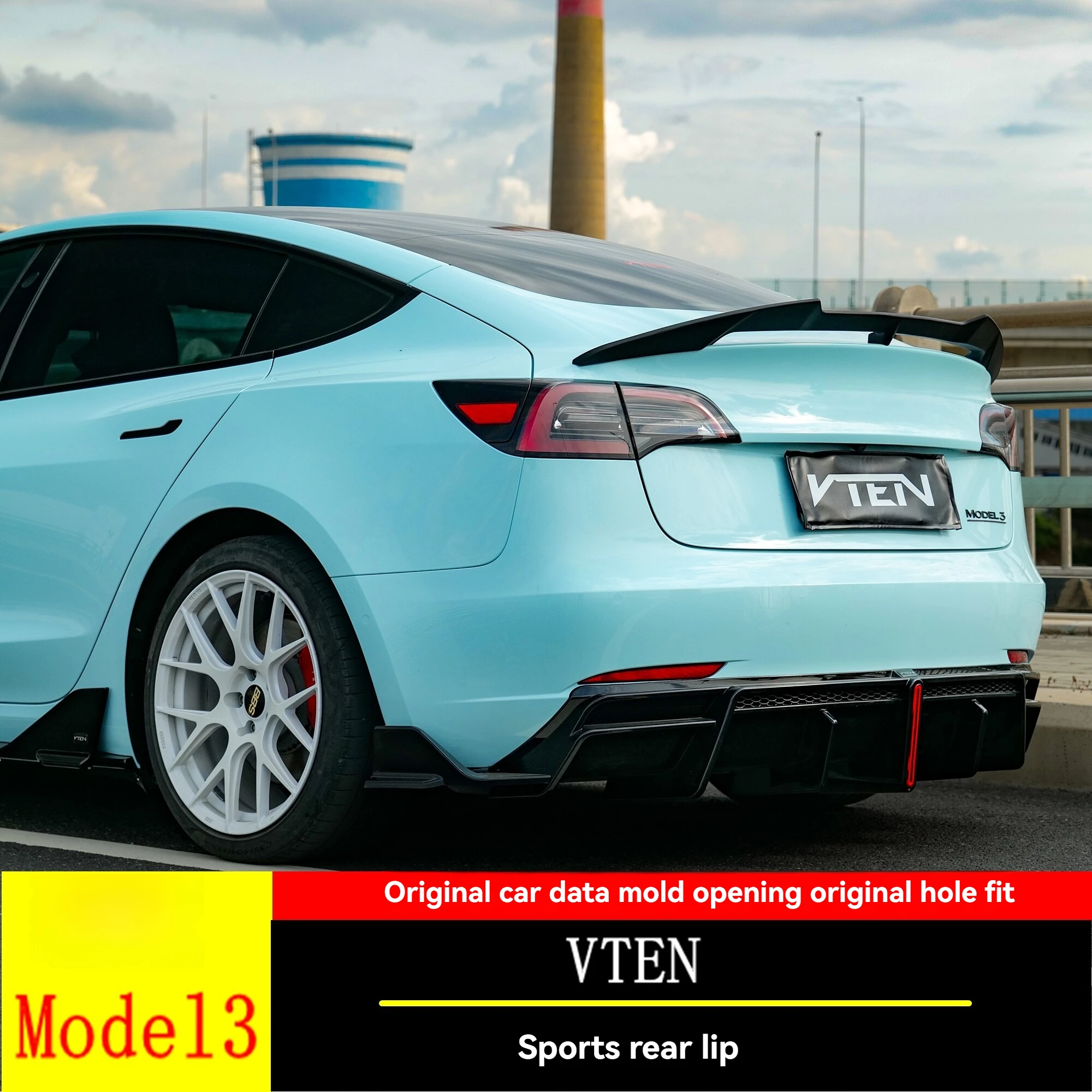 

Комплект обвеса VTEN Style для Tesla Model 3 20-22 годов выпуска - Аэродинамический пакет для внешнего тюнинга без сверления