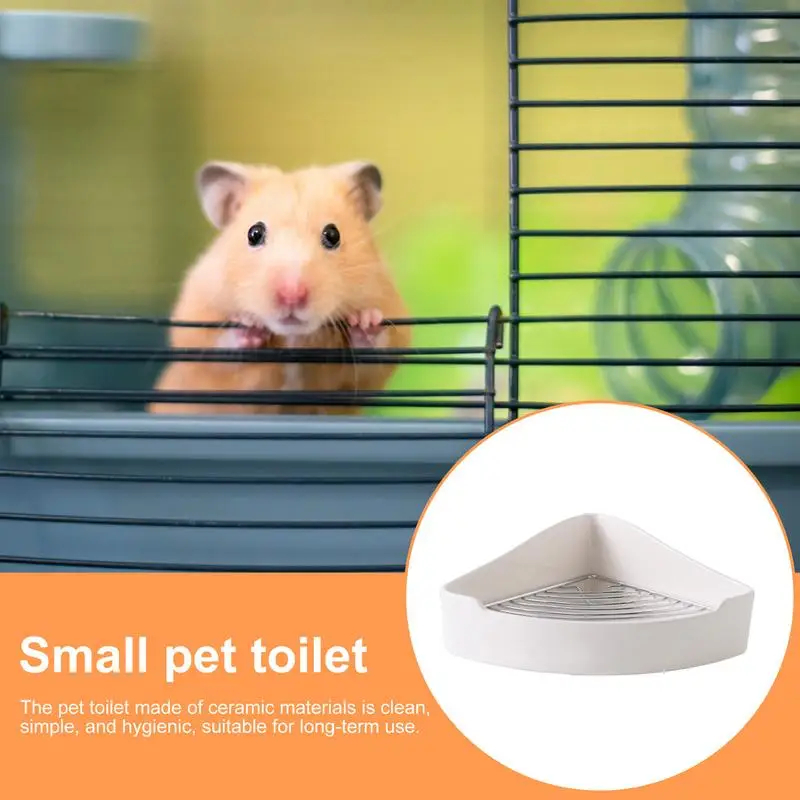 Rabbit Toilet Tray Potty Trainer For Small Pet Ceramic Material Rabbit Litter Tray For Small Guinea Pigs Puppies Kittens