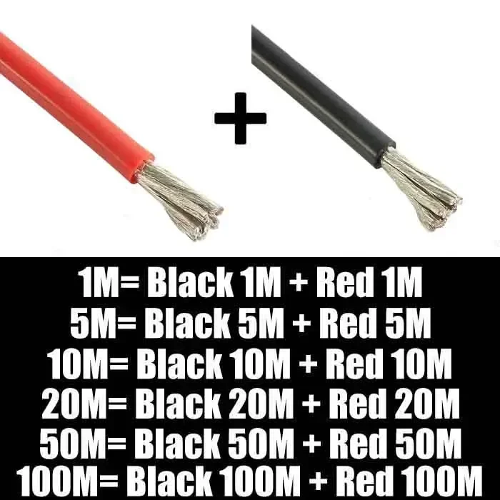 4AWG 3AWG 50mm² siliconen kabel, rood zwart, hittebestendig, zware elektrische draad voor maritiem, auto, zonne-energie, automotive, UPS-bedrading - afbeelding 1