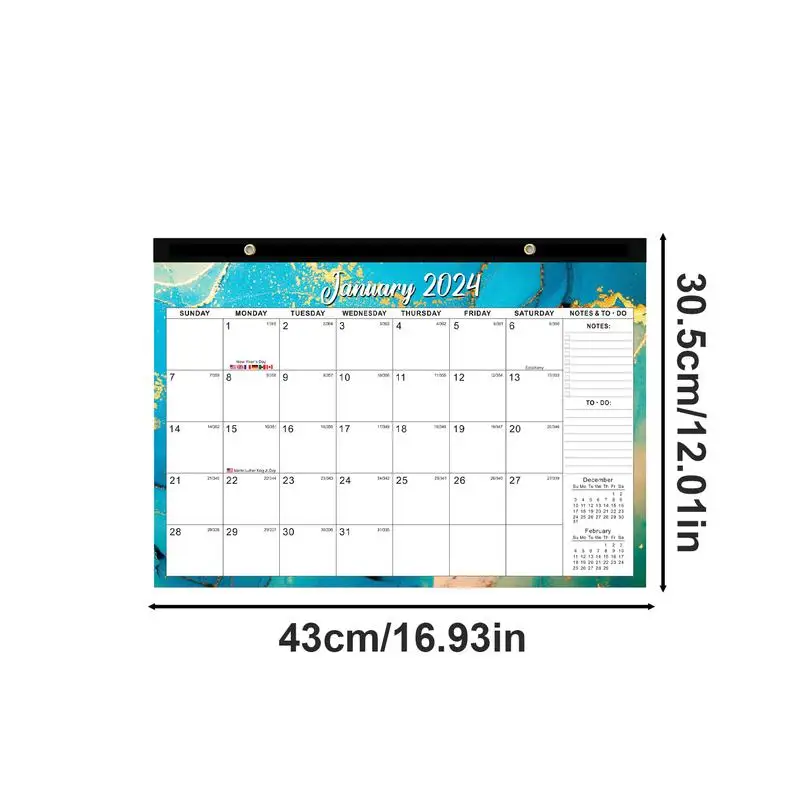 Calendário Compacto, Calendário de Parede, Prático Planejador de Mesa, 18 Meses, 2 Anos, 2024-2025