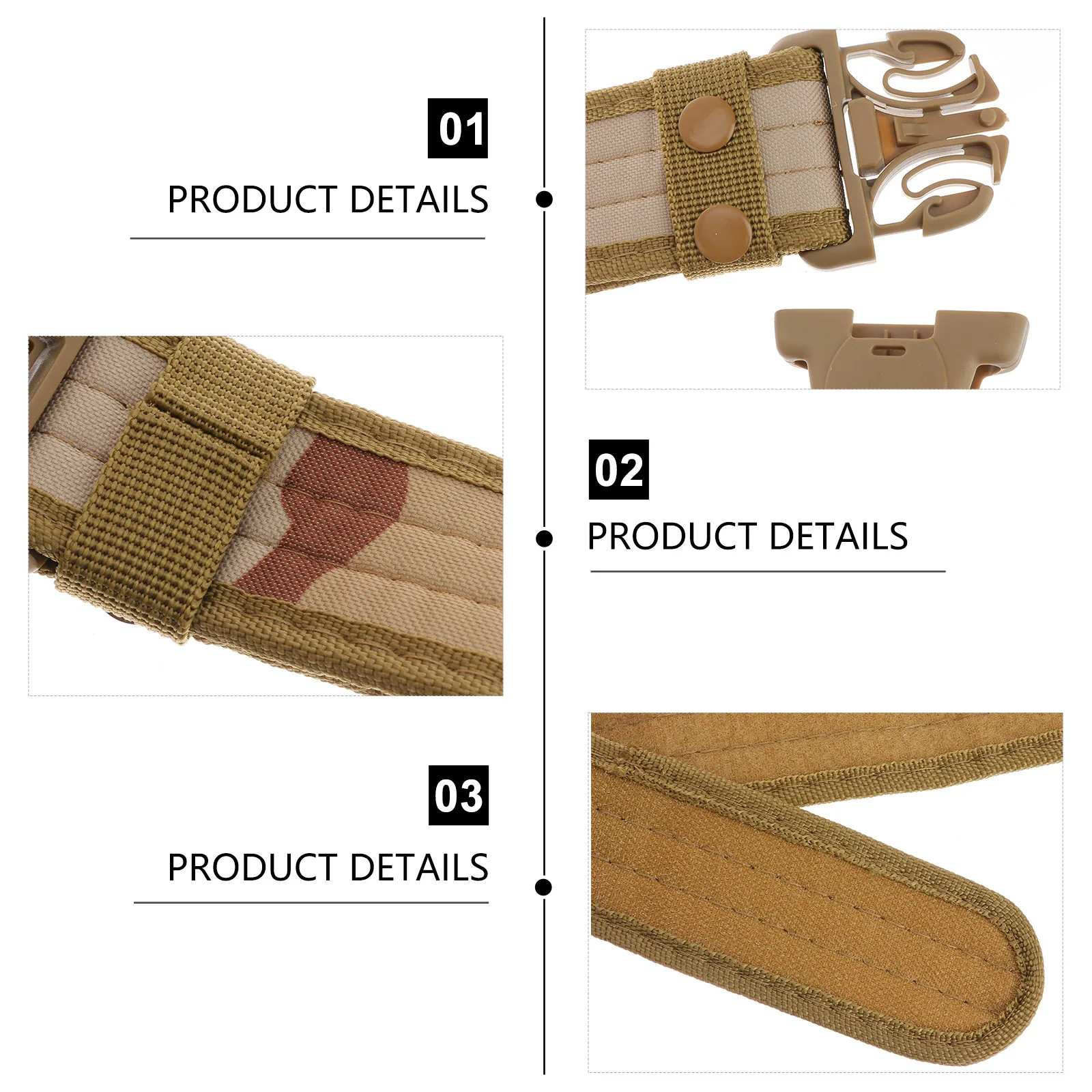 

Outdoor Waist Belt Military Utility Work Belt Wristband Durable High Strength Wear Resistant for Hiking Camping Hunting