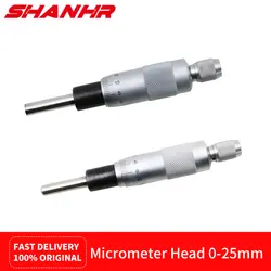 SHANHR Micrometer Heads 0-25mm Accuracy 0.01mm Flat Measuring Tool Type Thread Knurled Adjustment Knob Micrometer Head