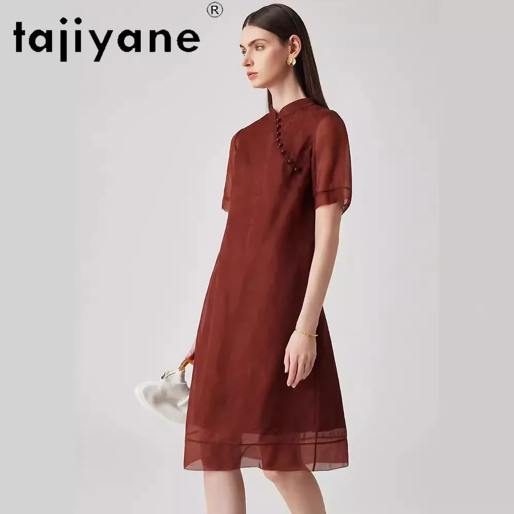 Tajiyane-女性のための中国風ロングドレス,100%,チャイナドレス,サマードレス,婦人服,イブニングドレス,2022