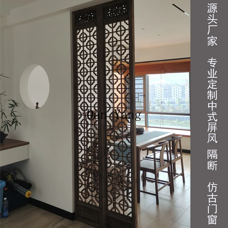 DY китайская антикварная перегородка из цельного дерева, сетка для чайной комнаты, фоновая стена, ретро двери и окна, резьба по дереву Dongyang
