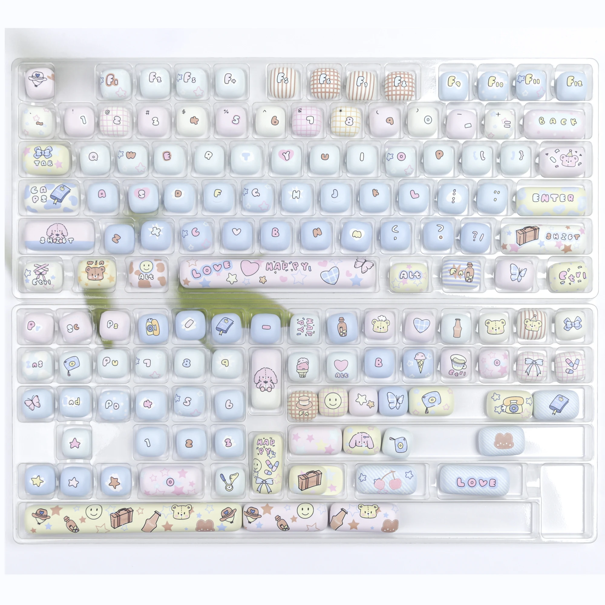MOG Keycaps PBT 5-Thermal Sublimation Toys 136 Keys For Mechanical Keyboard Mx Switch Girls Gifts AKK O