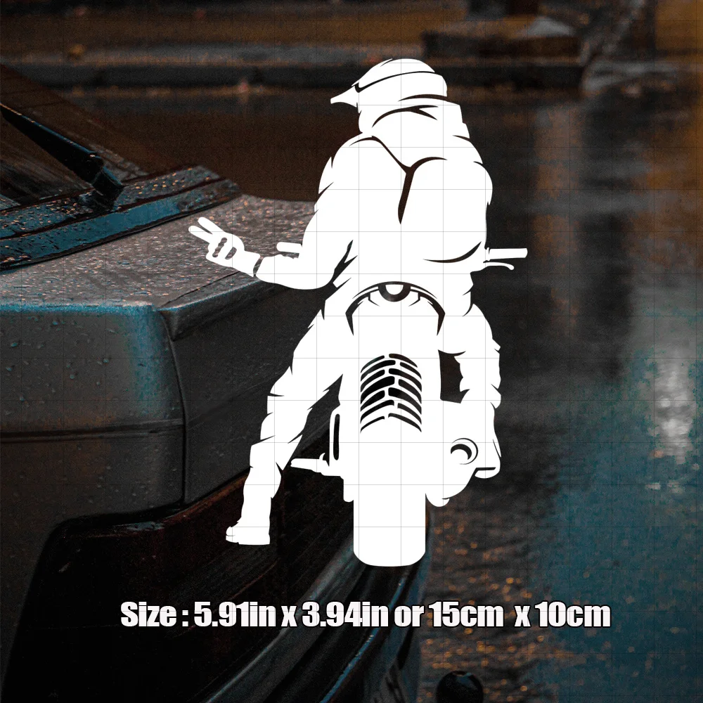 1pc Biker Respect Waterproof Vinyl Sticker, Bold Graphic Decal for Motorcycle, Car & Laptop