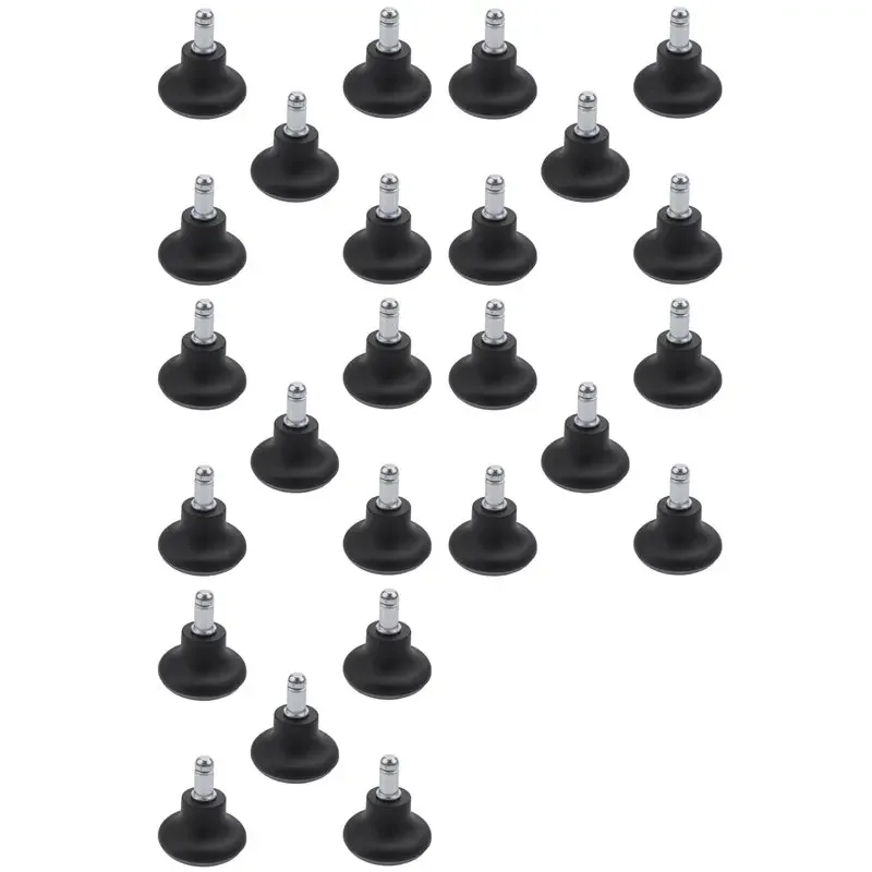 AB66-25Pcs Bell Glides Replacement Office Chair Wheels Stopper Office Chair Swivel Caster Wheels, 2 Inch Stool Bell Glides