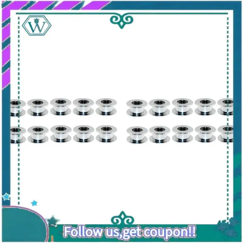 

A75Q-GT2 20 беззубый диаметр 5 мм, алюминиевый натяжной шкив ремня ГРМ для 3D-принтера, ремень ГРМ шириной 6 мм (упаковка по 20 шт.)