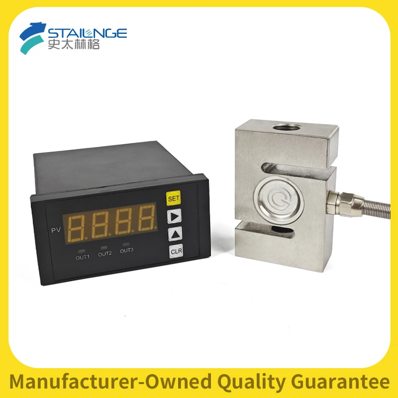

S-Type Load Cell Sensor 100kg-1T with Digital Display High Accuracy Tension Compression Sensor for Industrial Crane Scales