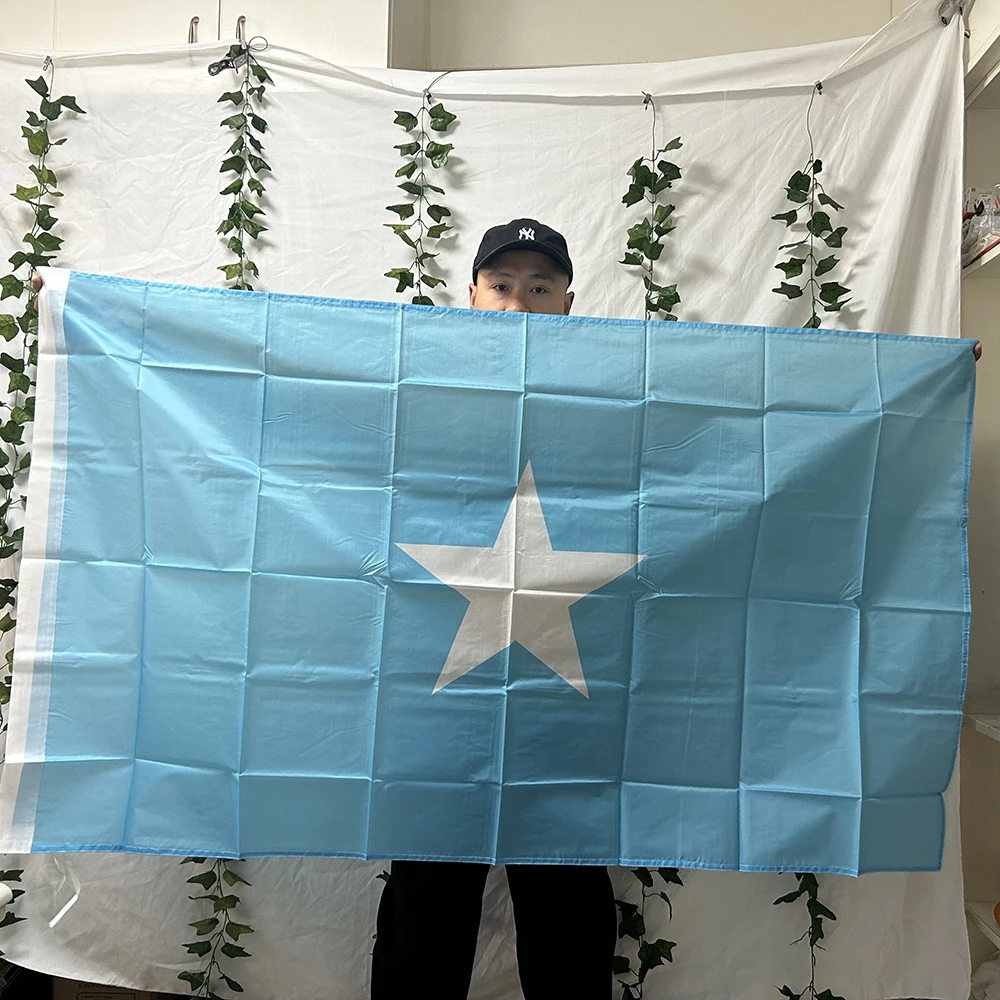 TIKI FLAG Somalia Flag 3x5fts 90x150cm Polyester Somalia National Flag Hanging Banner for Decoration