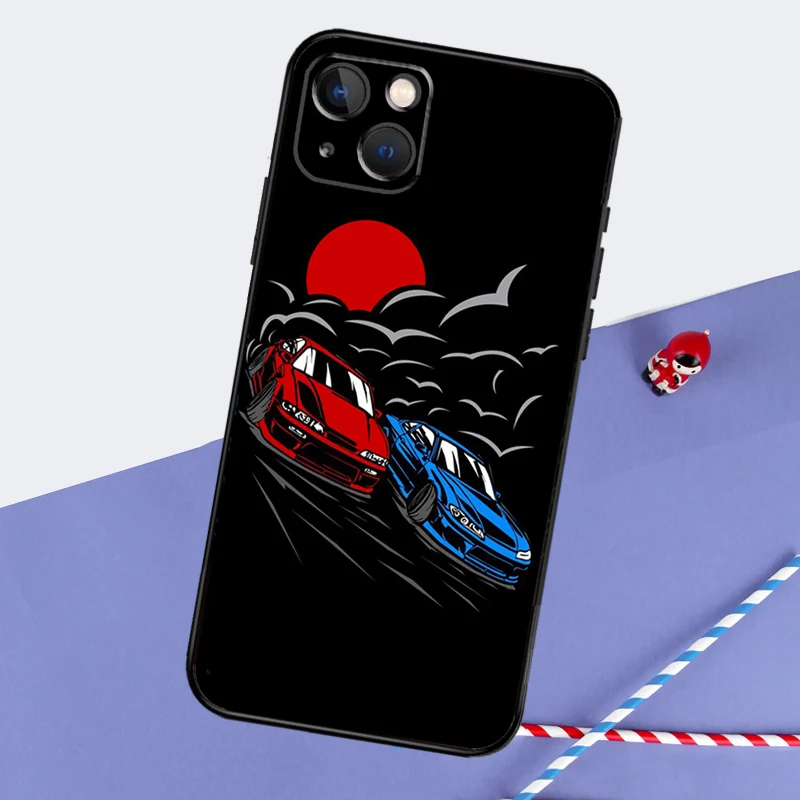 Silvia S13 S14 S15 Car For iPhone 16 15 14 Pro Max Phone Case For iPhone 16 15 13 11 12 Pro Max Mini 7 8 Plus XS X XR Cover