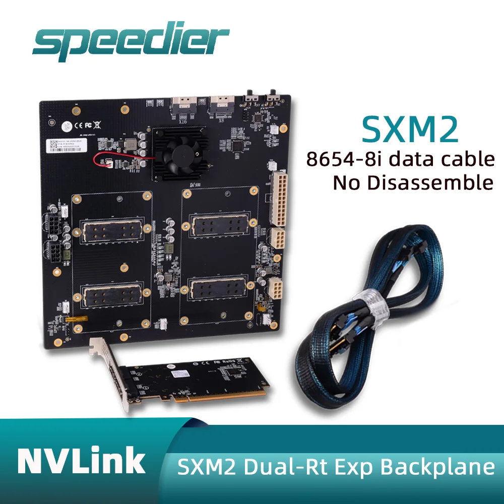 For NVIDIA V100 SXM2 GPU Extended Baseboard Expansion Card Backplane 300G NVLink Dual-Card Aom-sxmv Simplified Version