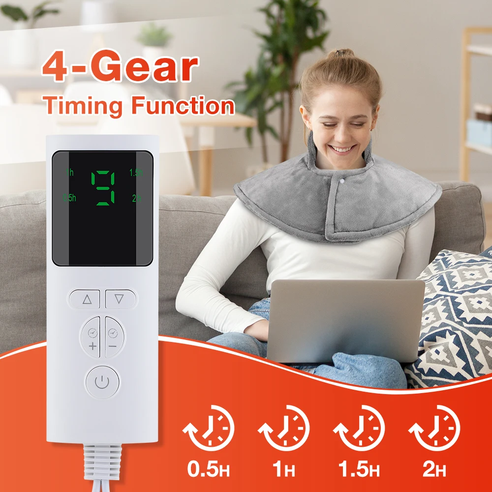 

Electric Heating Shoulder Neck Pad Soft Comfortable Thermal Compress Cervical Shawl USB Heated Back Warm Wrap Tool Relief Fatigu