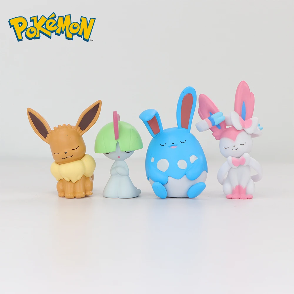 البوكيمون 5-6 قطعة نموذج مجموعة Mew Marill Spheal Fuecoco Oshawott الشكل اللعب 4-6 سنتيمتر دمى بولي كلوريد الفينيل الصغيرة سطح المكتب تمثال الديكور الهدايا