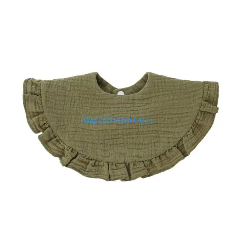 

Нагрудник для кормления малышей, винтажный нагрудник с оборками, мягкая бандана нейтрального пола для маленьких мальчиков и