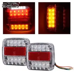 1Pcs 12V 26 LED Tail Light Brake Stop Lamp Taillight Rear Reverse Light Indicator for Truck Trailer Boat Caravan