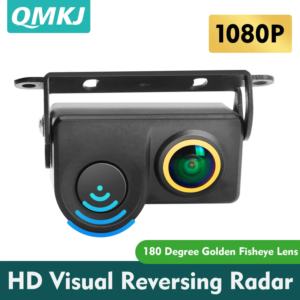 180 Degree 1080P Car Video Parking Sensor Reverse Visible Radar Detector System Night Vision Waterproof Reverse Camera