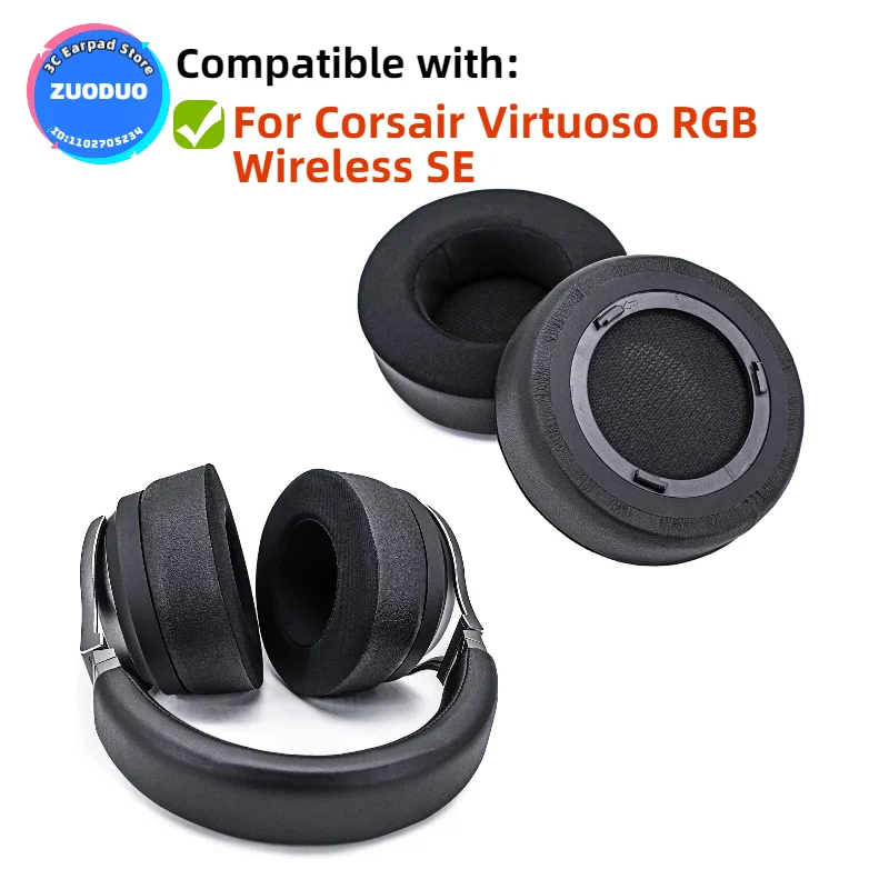 

Cooling Gel Football mesh memory sponge Ear Pads for Corsair Virtuoso RGB Wireless SE Headphones, Ear Pads Cushions Replacement