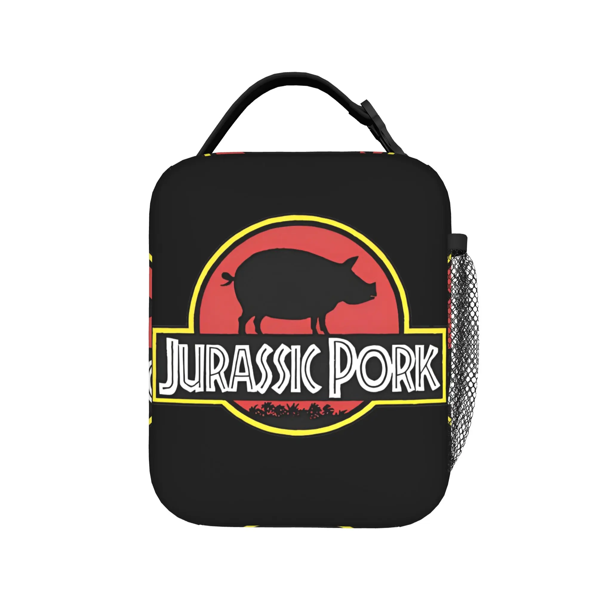 

Термосумка для обедов «Парк Юрского периода»: портативная, с пародией на голливудский фильм, с изображением бекона и свиньи, для работы