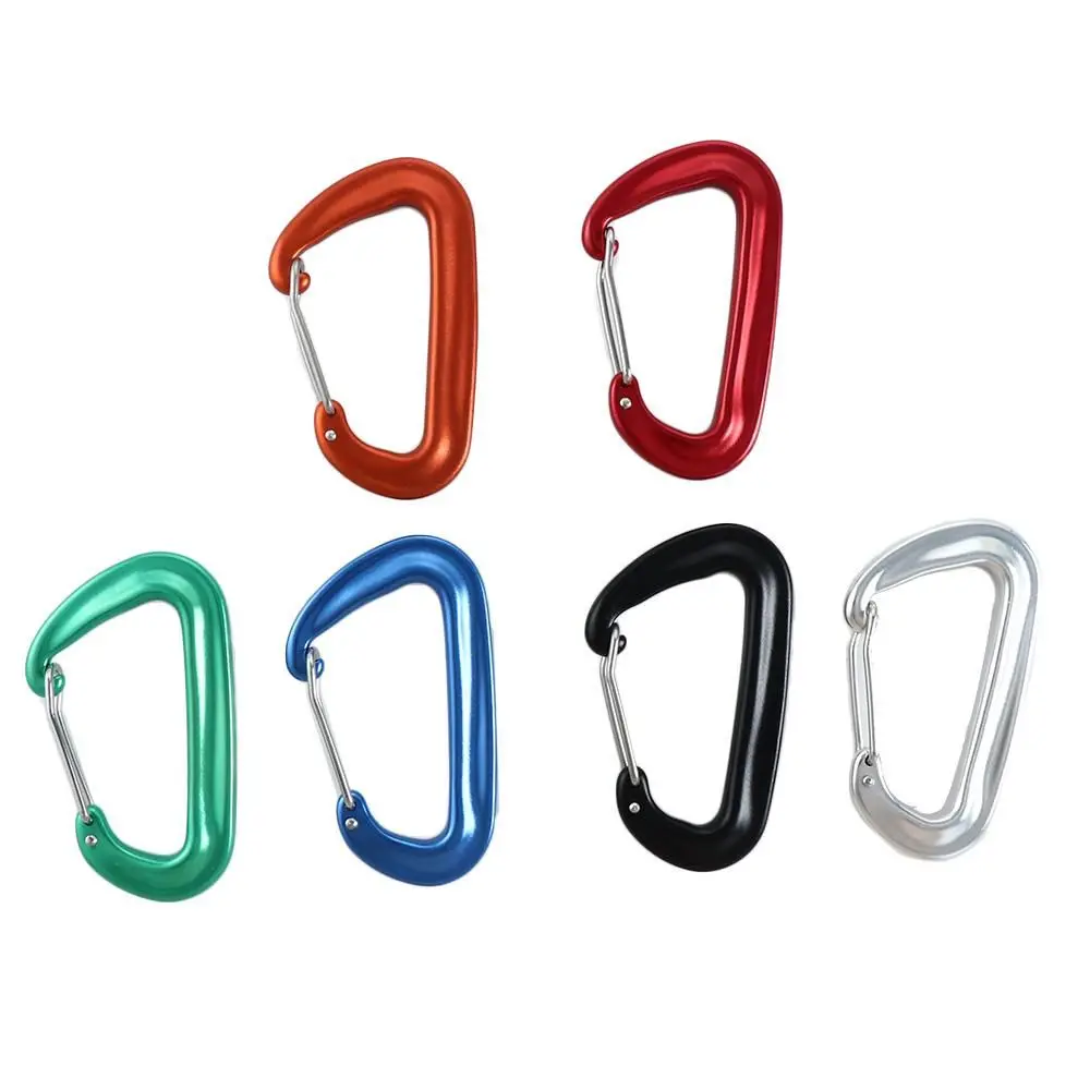 Multi-purpose D Shape Outdoor Accessory Safety Lock 12KN Buckle Hook Mountaineering Buckle Hanging Buckles Climbing Carabiner