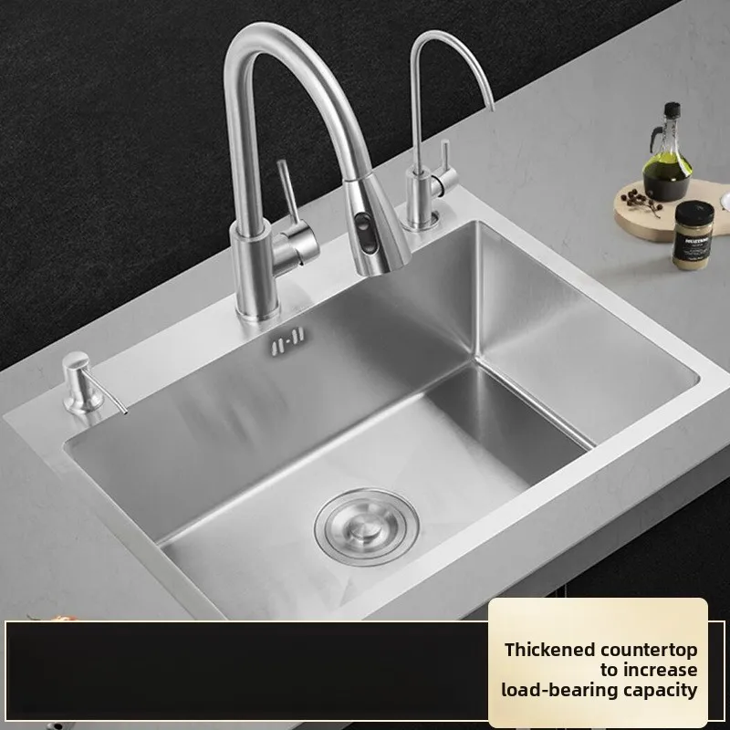 Factory Direct Stainless Steel Kitchen Sink Large Single Bowl Three Hole Brushed Finish Stainless Steel Sink Sink Kitchen