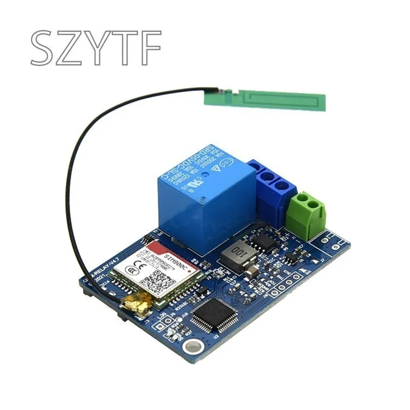 1/2 Channel GSM Relay Smart Switch Module, Smart Home SMS GSM Remote Control Switch SIM800C STM32F103CBT6 