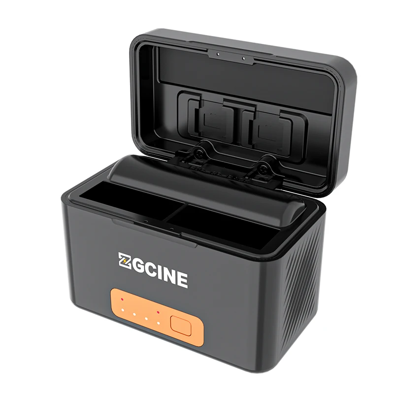 ZGCINE PS-G10 MINI 1750MAh แบตเตอรี่ที่ชาร์จความเร็วสูงกล่อง W/ชาร์จกรณีกล่องแบตสำรองบัตร TF สำหรับ GoPro Hero 10 9 8 7 6 5